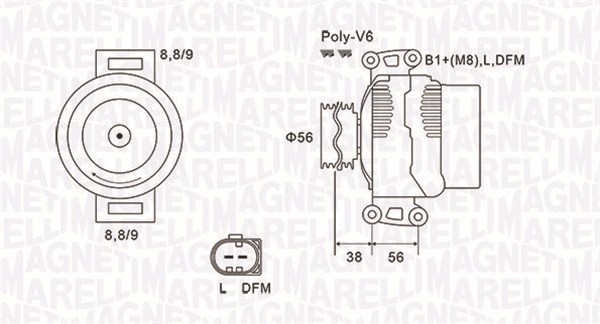 MAGNETI MARELLI Generátor MQA1754_MM