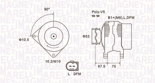 MAGNETI MARELLI Generátor MQA1756_MM