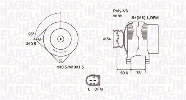 MAGNETI MARELLI Generátor MQA1757_MM