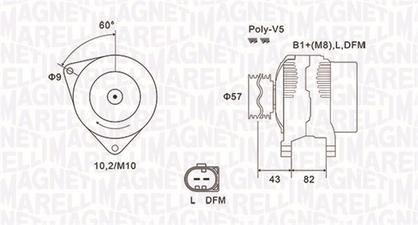 MAGNETI MARELLI Generátor MQA1759_MM