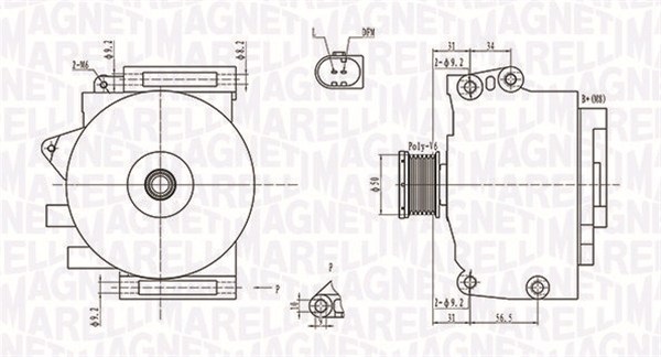 MAGNETI MARELLI Generátor MQA1764_MM