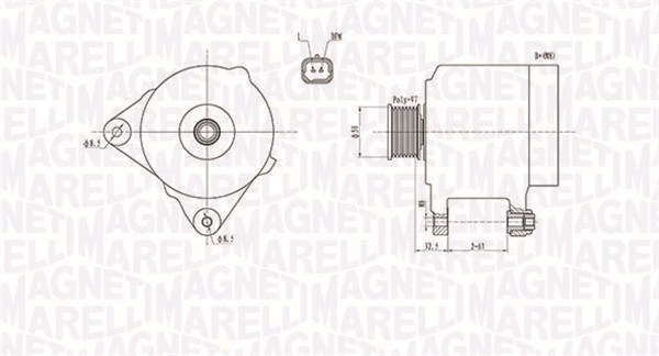 MAGNETI MARELLI Generátor MQA1768_MM