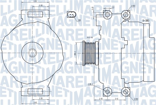 MAGNETI MARELLI Generátor MQA1773_MM