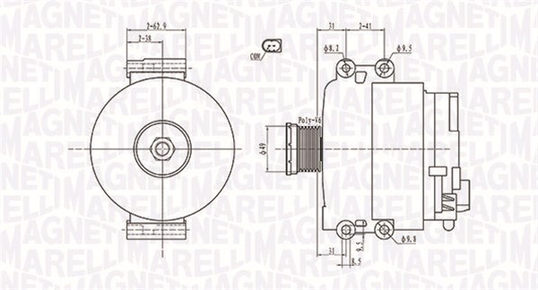 MAGNETI MARELLI Generátor MQA1774_MM