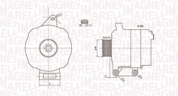 MAGNETI MARELLI Generátor MQA1780_MM