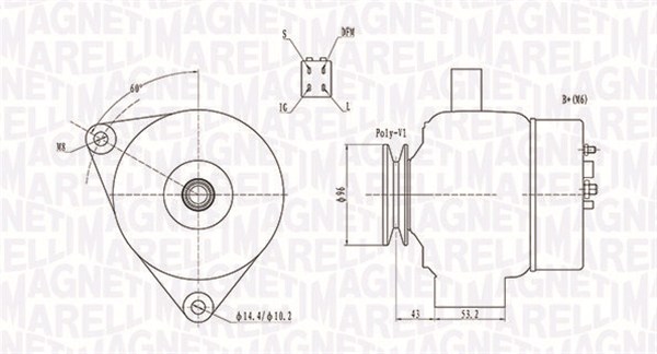 MAGNETI MARELLI Generátor MQA1783_MM