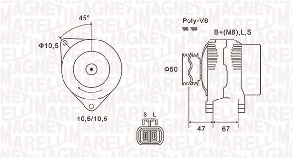 MAGNETI MARELLI Generátor MQA1790_MM