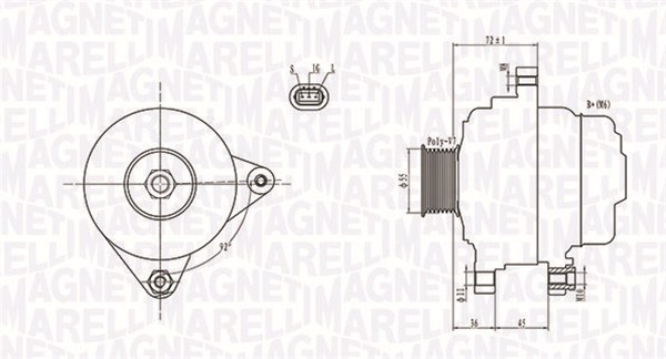 MAGNETI MARELLI Generátor MQA1792_MM