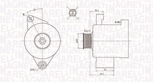 MAGNETI MARELLI Generátor MQA1796_MM