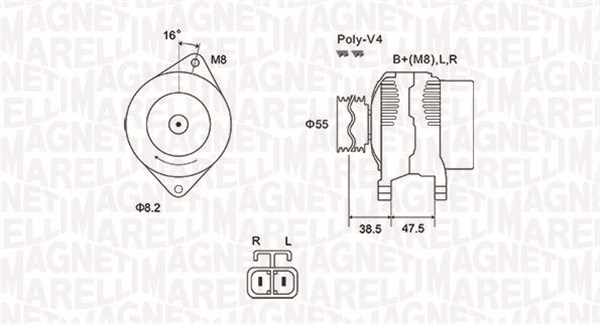 MAGNETI MARELLI Generátor MQA1798_MM