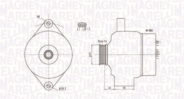 MAGNETI MARELLI Generátor MQA1803_MM