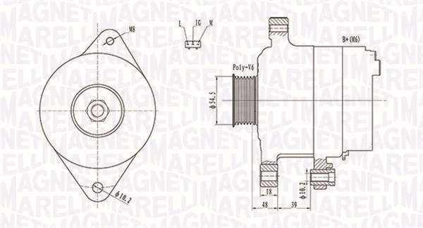 MAGNETI MARELLI Generátor MQA1809_MM