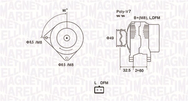 MAGNETI MARELLI Generátor MQA1814_MM