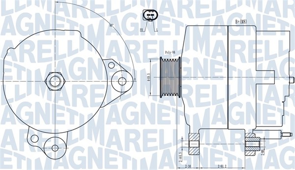 MAGNETI MARELLI Generátor MQA1817_MM