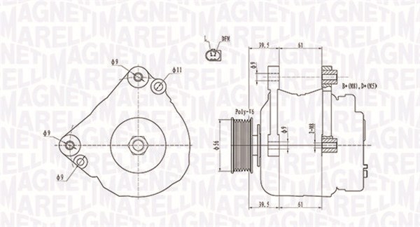 MAGNETI MARELLI Generátor MQA1818_MM