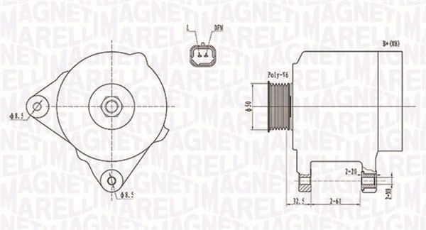 MAGNETI MARELLI Generátor MQA1824_MM