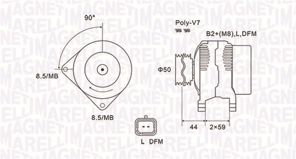 MAGNETI MARELLI Generátor MQA1827_MM