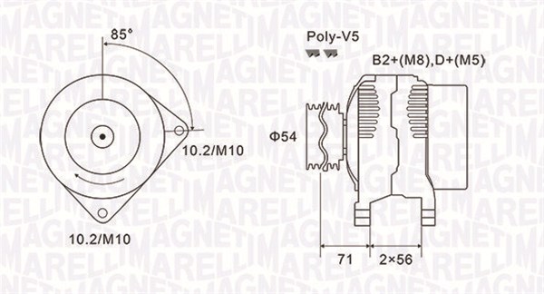 MAGNETI MARELLI Generátor MQA1833_MM