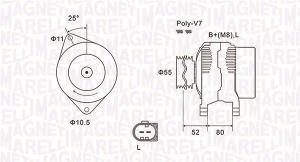 MAGNETI MARELLI Generátor MQA1837_MM