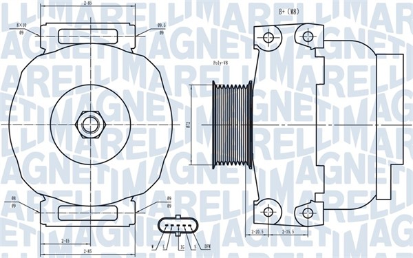 MAGNETI MARELLI Generátor MQA1851_MM