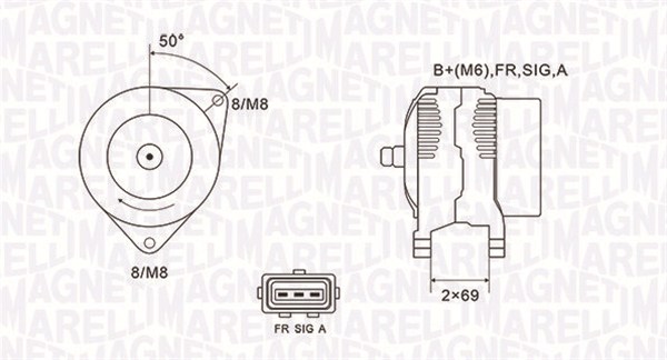 MAGNETI MARELLI Generátor MQA1857_MM