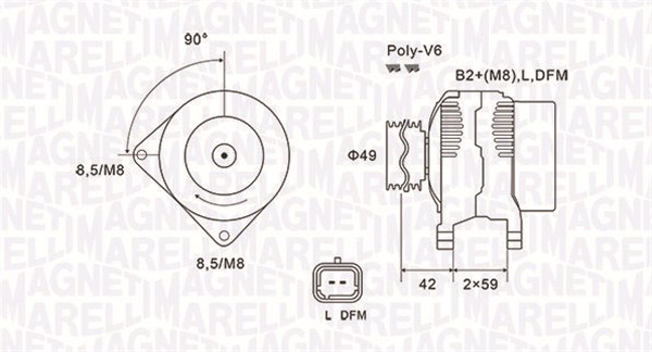 MAGNETI MARELLI Generátor MQA1863_MM