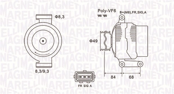 MAGNETI MARELLI Generátor MQA1864_MM