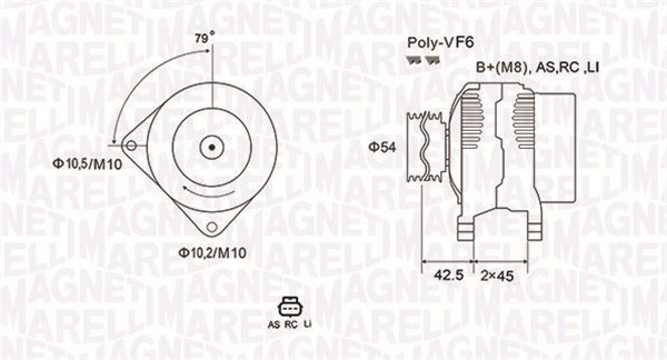 MAGNETI MARELLI Generátor MQA1865_MM