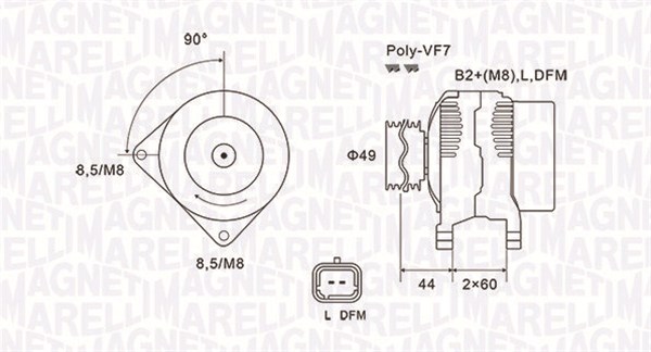 MAGNETI MARELLI Generátor MQA1877_MM