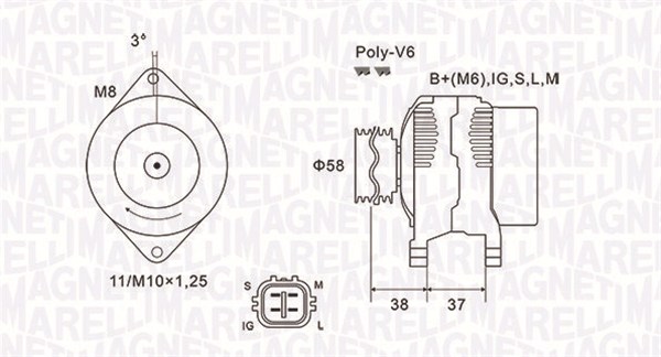 MAGNETI MARELLI Generátor MQA1889_MM