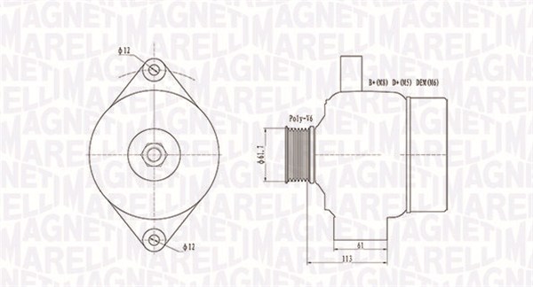 MAGNETI MARELLI Generátor MQA1890_MM