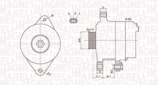 MAGNETI MARELLI Generátor MQA1893_MM