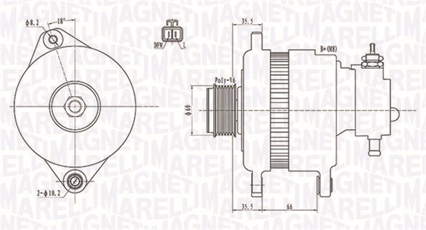 MAGNETI MARELLI Generátor MQA1899_MM