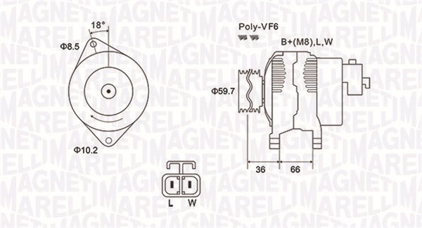 MAGNETI MARELLI Generátor MQA1901_MM