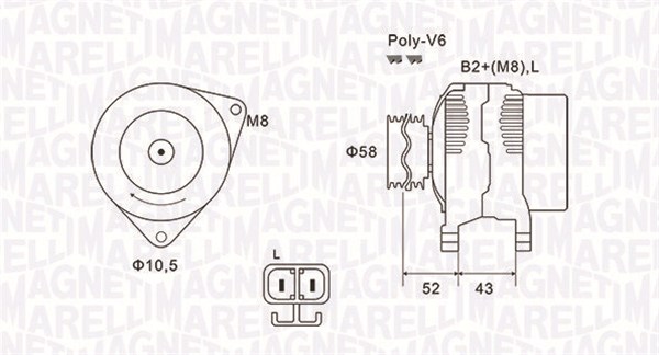 MAGNETI MARELLI Generátor MQA1903_MM