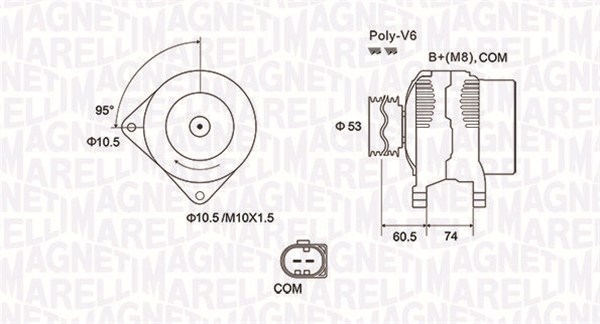 MAGNETI MARELLI Generátor MQA1905_MM