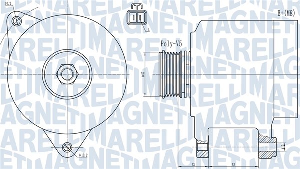 MAGNETI MARELLI Generátor MQA1906_MM