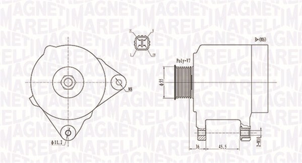 MAGNETI MARELLI Generátor MQA1907_MM