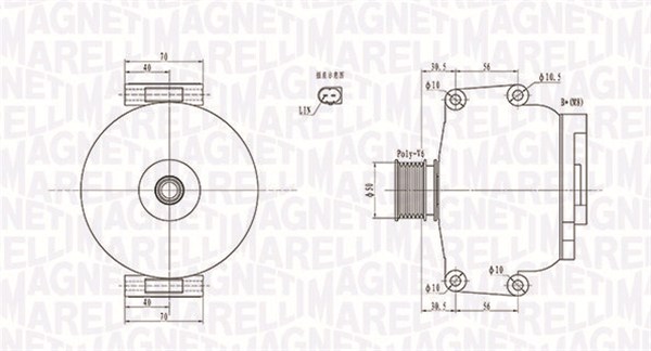 MAGNETI MARELLI Generátor MQA1908_MM