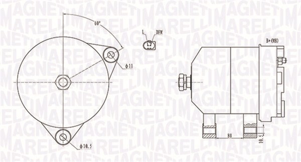 MAGNETI MARELLI Generátor MQA1913_MM