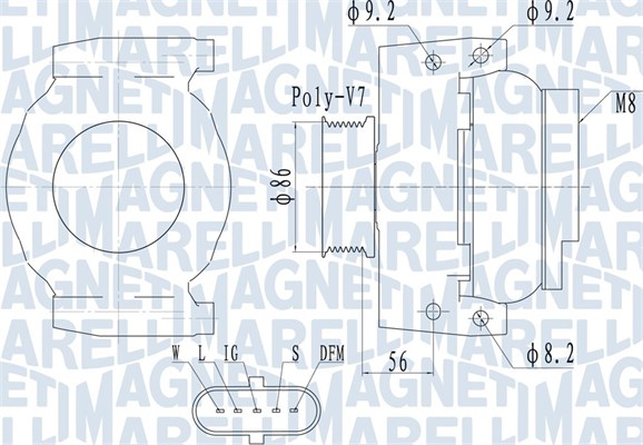 MAGNETI MARELLI Generátor MQA1917_MM