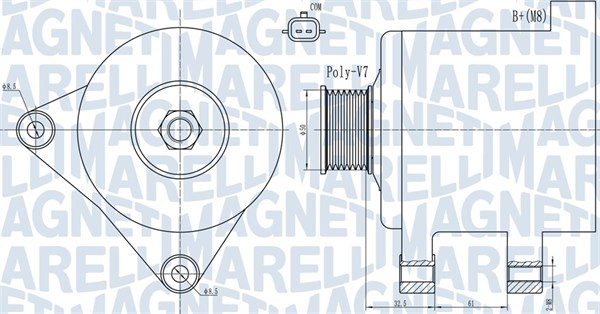 MAGNETI MARELLI Generátor MQA1918_MM