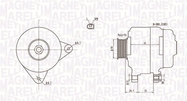 MAGNETI MARELLI Generátor MQA1921_MM