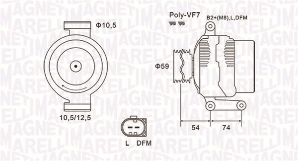 MAGNETI MARELLI Generátor MQA1922_MM