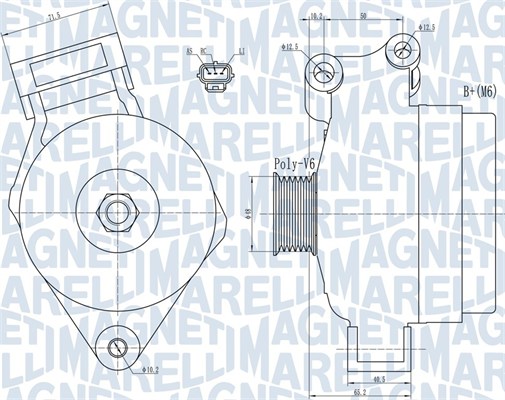 MAGNETI MARELLI Generátor MQA1925_MM