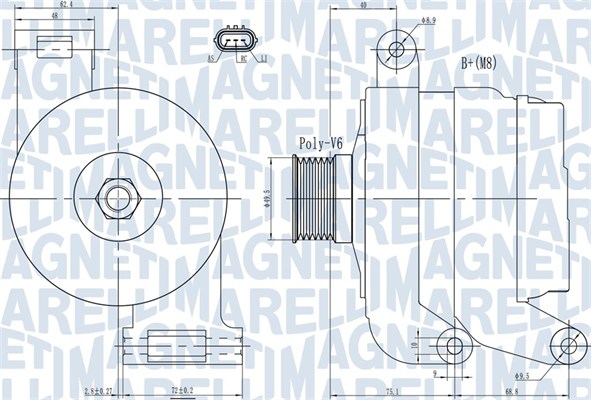 MAGNETI MARELLI Generátor MQA1926_MM