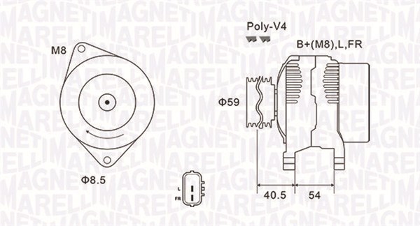 MAGNETI MARELLI Generátor MQA1927_MM