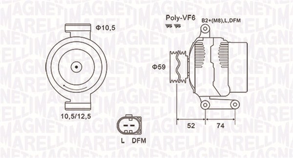 MAGNETI MARELLI Generátor MQA1928_MM