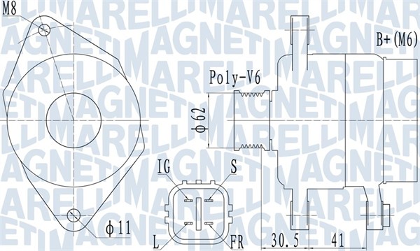 MAGNETI MARELLI Generátor MQA1930_MM