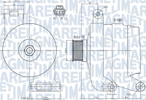 MAGNETI MARELLI Generátor MQA1931_MM